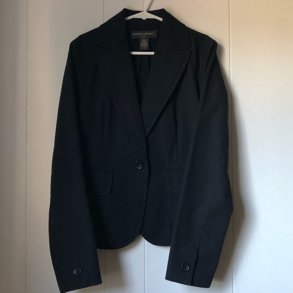 Banana Republic Black Button Up Blazer